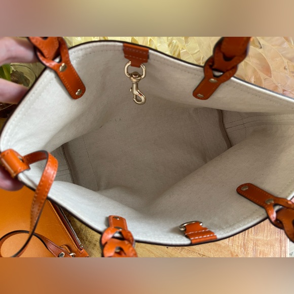 GUCCI Diamante Canvas and Golden Leather Tote with Pouch - Picture 8 of 14